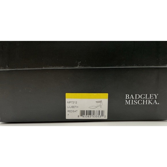 Badgley Mischka Women's Lilibeth Kitten Heels HTF Red Size 7 NWB *store display - Picture 13 of 13